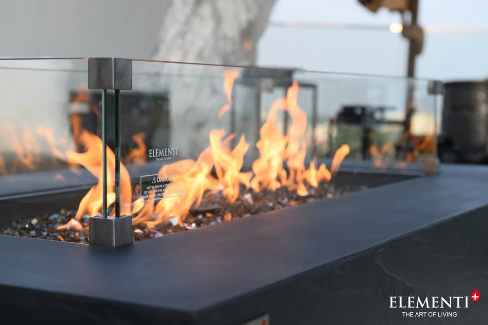 Elementi Cape Town Gas Fire Pit Table | Slate Black