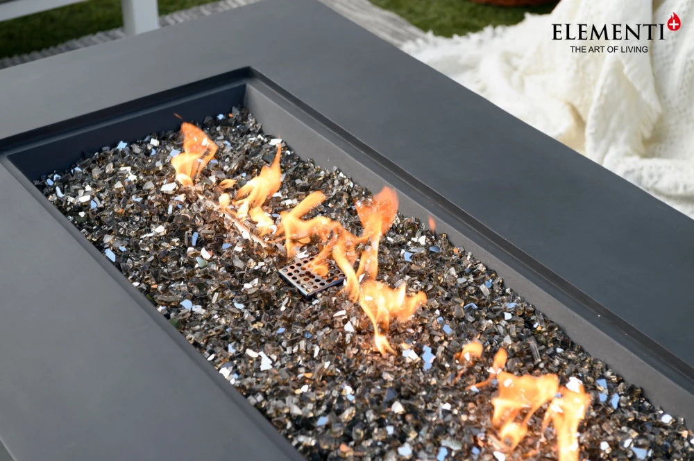 Elementi Cape Town Gas Fire Pit Table | Slate Black