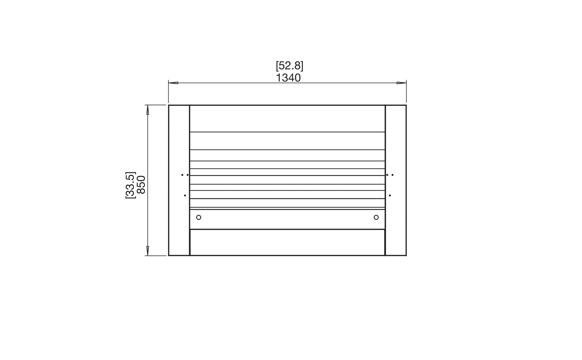 EcoSmart Fire Firebox 1100CV Fireplace Insert dimensions drawing