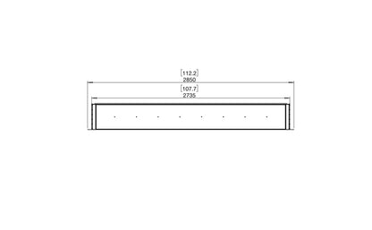 EcoSmart Fire Flex 104SS Fireplace Insert dimensions drawing