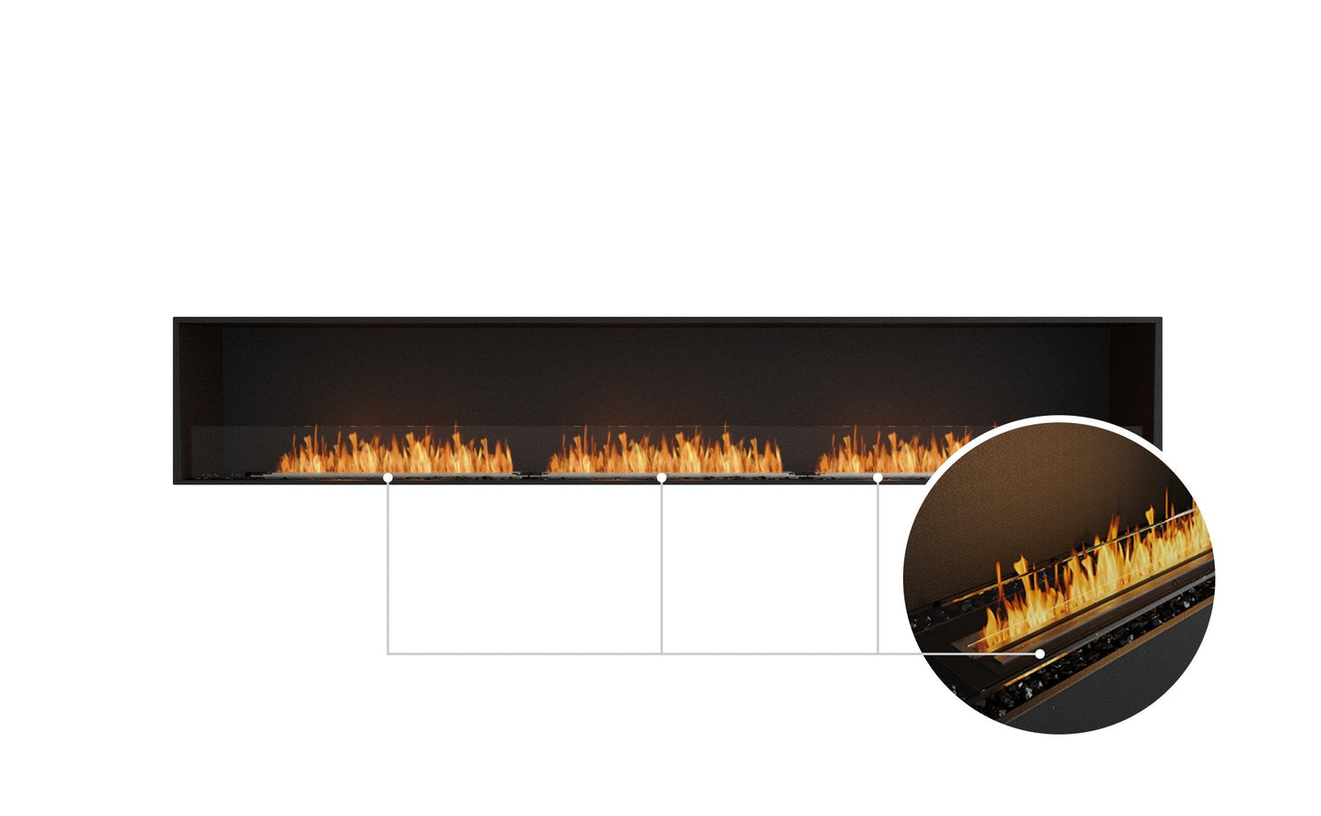EcoSmart Fire Flex 122SS Fireplace Insert studio