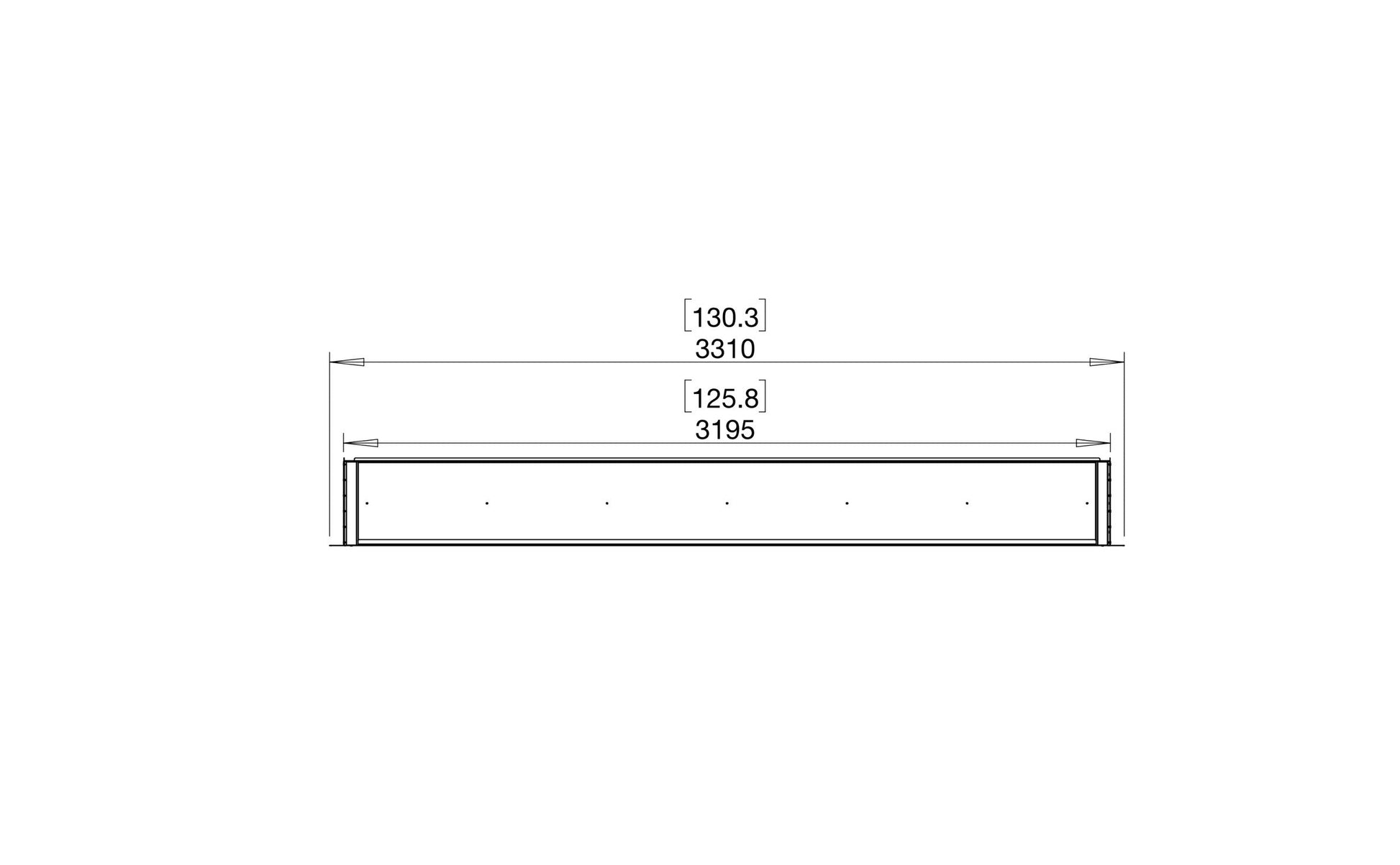 EcoSmart Fire Flex 122SS Fireplace Insert dimensions drawing