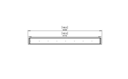 EcoSmart Fire Flex 158SS Fireplace Insert dimensions drawing