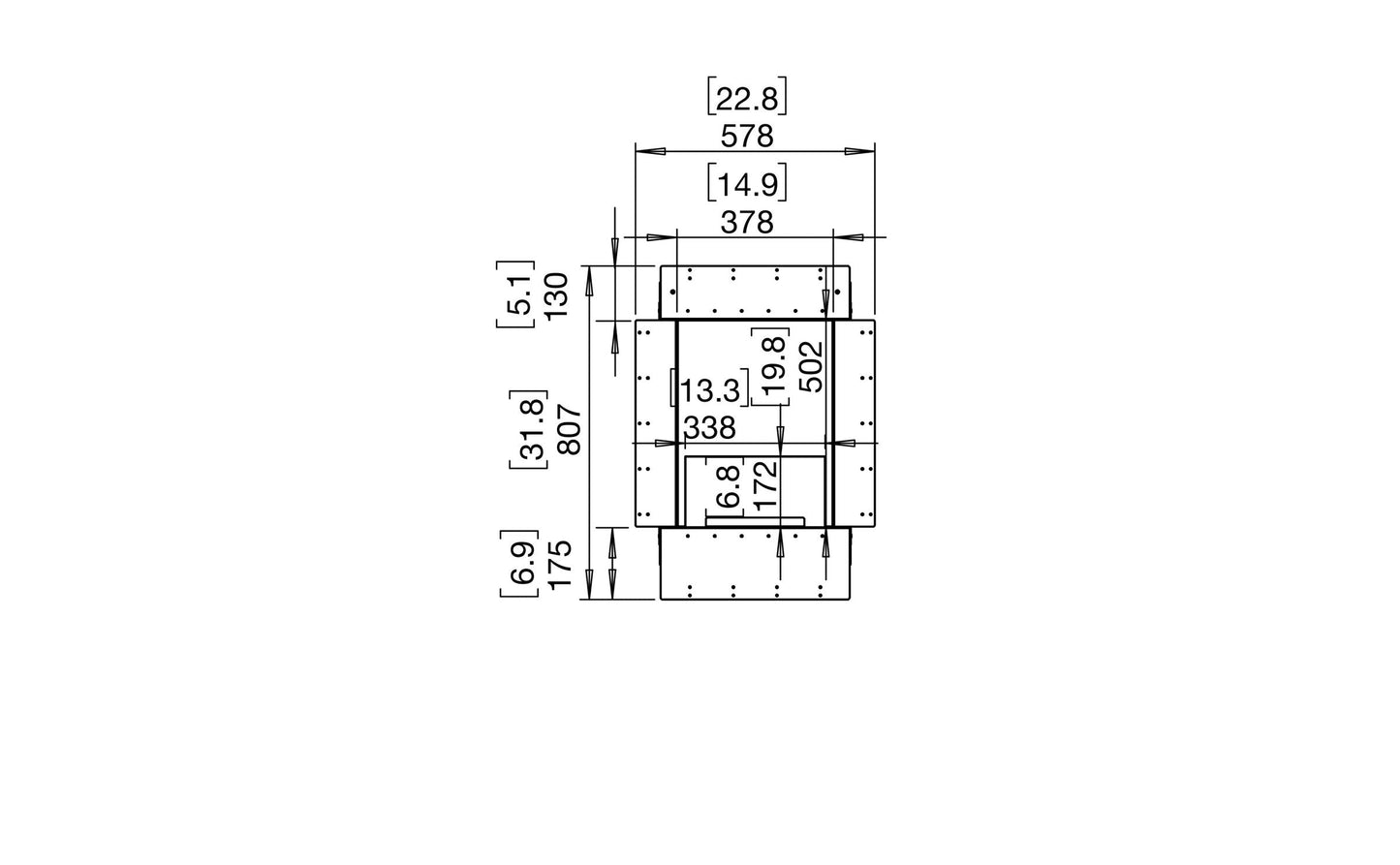 EcoSmart Fire Flex 18SS Fireplace Insert dimensions drawing