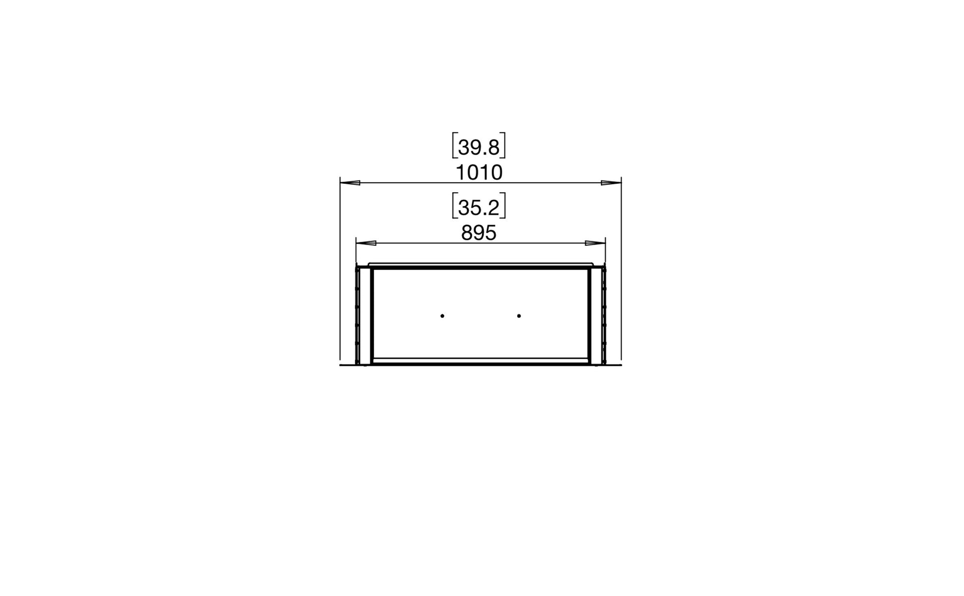 EcoSmart Fire Flex 32SS Fireplace Insert dimensions drawing