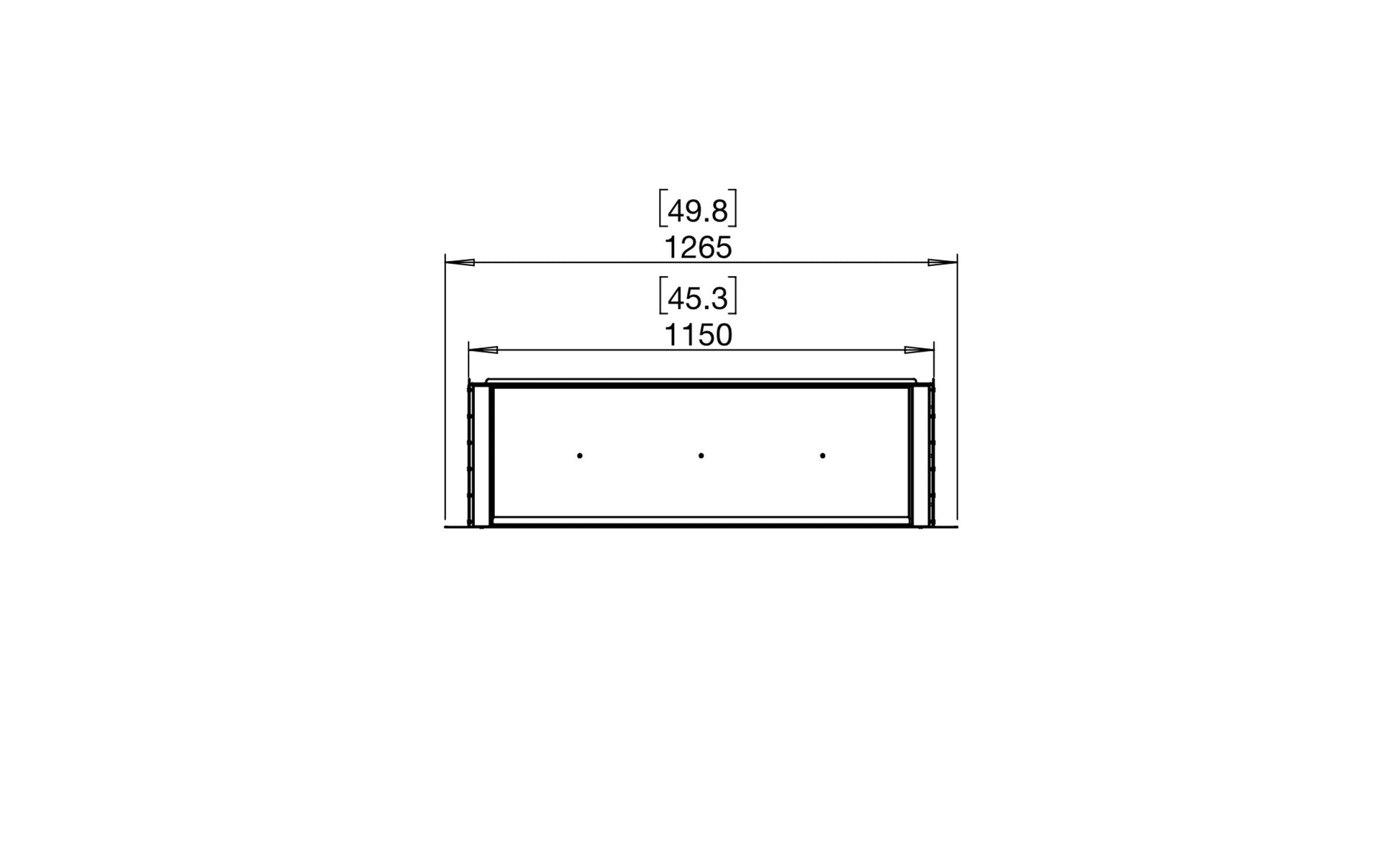 EcoSmart Fire Flex 42SS Fireplace Insert dimensions drawing