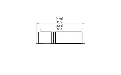 EcoSmart Fire Flex 50SS Fireplace Insert dimensions drawing