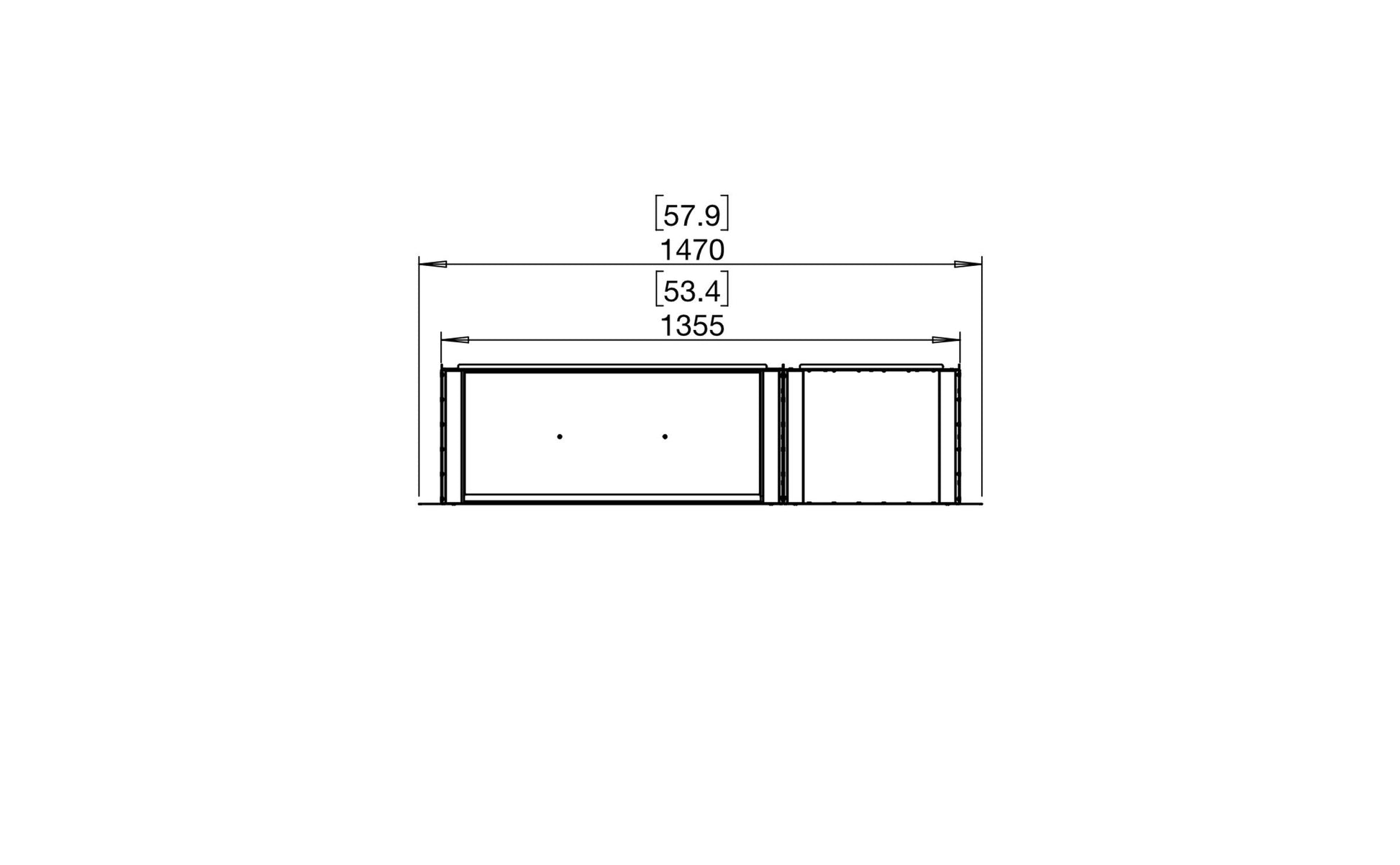 EcoSmart Fire Flex 50SS Fireplace Insert dimensions drawing