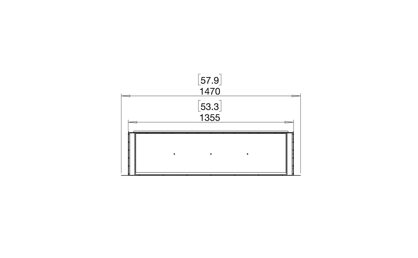 EcoSmart Fire Flex 50SS Fireplace Insert dimensions drawing