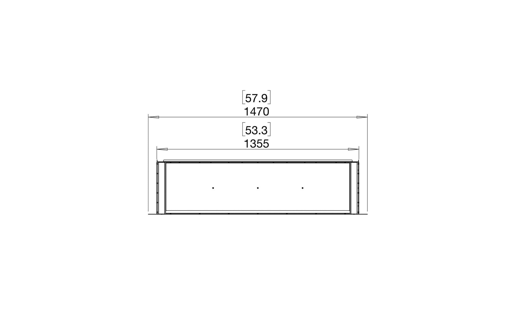 EcoSmart Fire Flex 50SS Fireplace Insert dimensions drawing