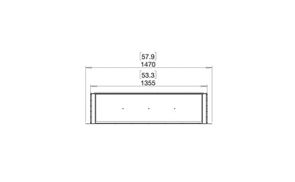 EcoSmart Fire Flex 50SS Fireplace Insert dimensions drawing