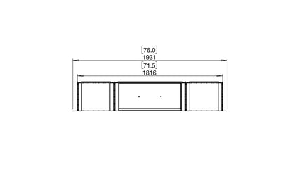 EcoSmart Fire Flex 68SS Fireplace Insert dimensions drawing