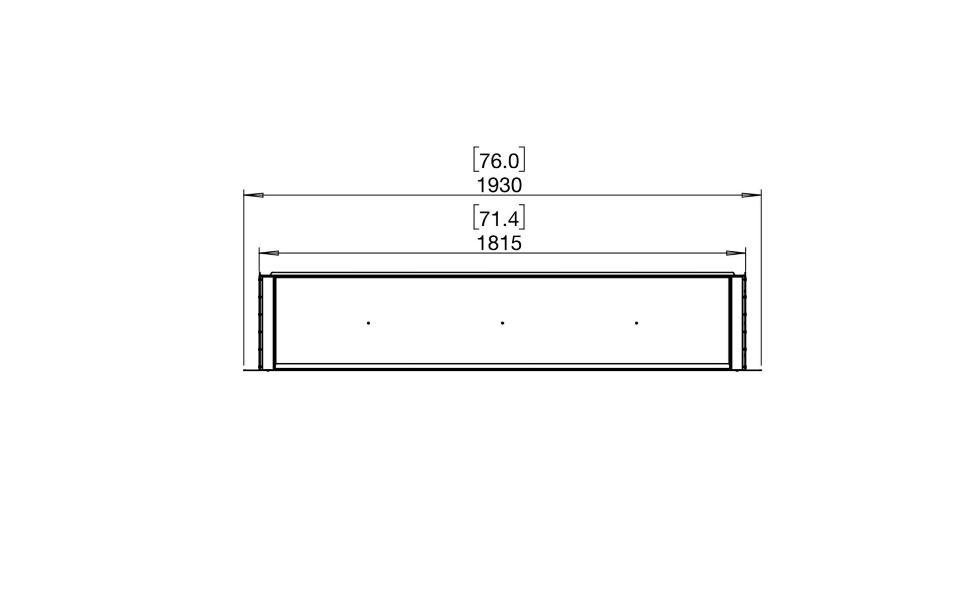 EcoSmart Fire Flex 68SS Fireplace Insert dimensions drawing
