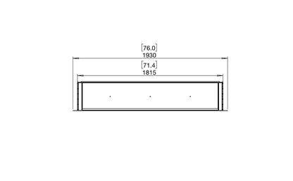 EcoSmart Fire Flex 68SS Fireplace Insert dimensions drawing