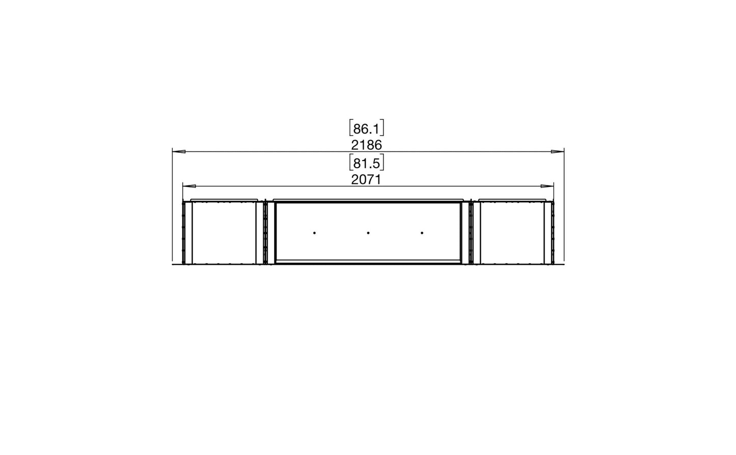 EcoSmart Fire Flex 78SS Fireplace Insert dimensions drawing