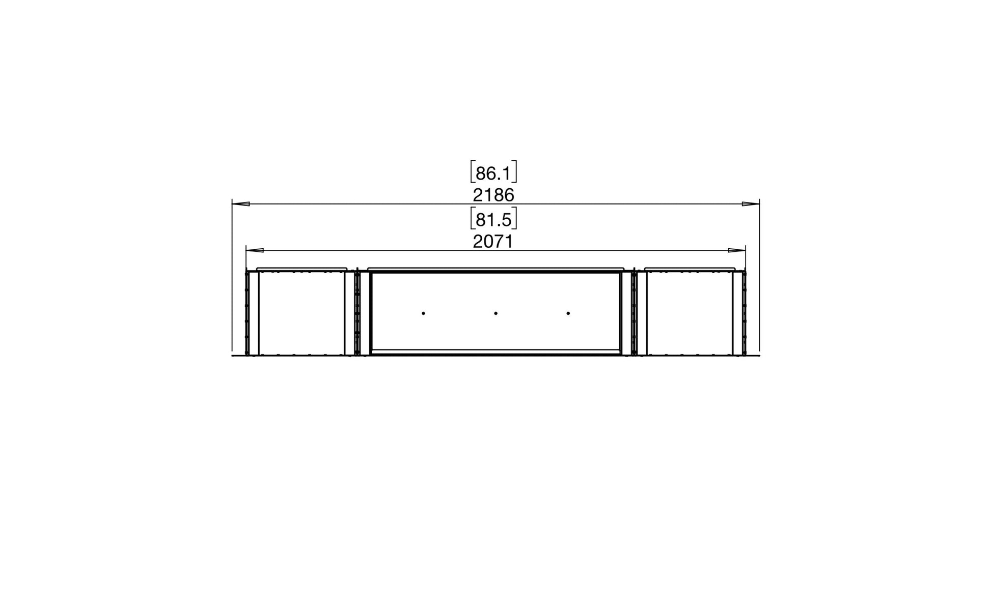 EcoSmart Fire Flex 78SS Fireplace Insert dimensions drawing