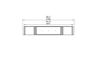 EcoSmart Fire Flex 78SS Fireplace Insert dimensions drawing