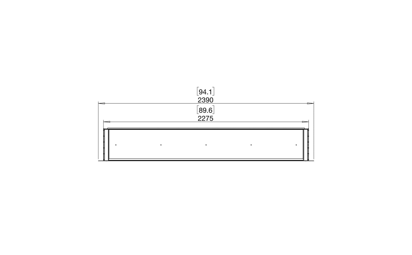 EcoSmart Fire Flex 86SS Fireplace Insert dimensions drawing