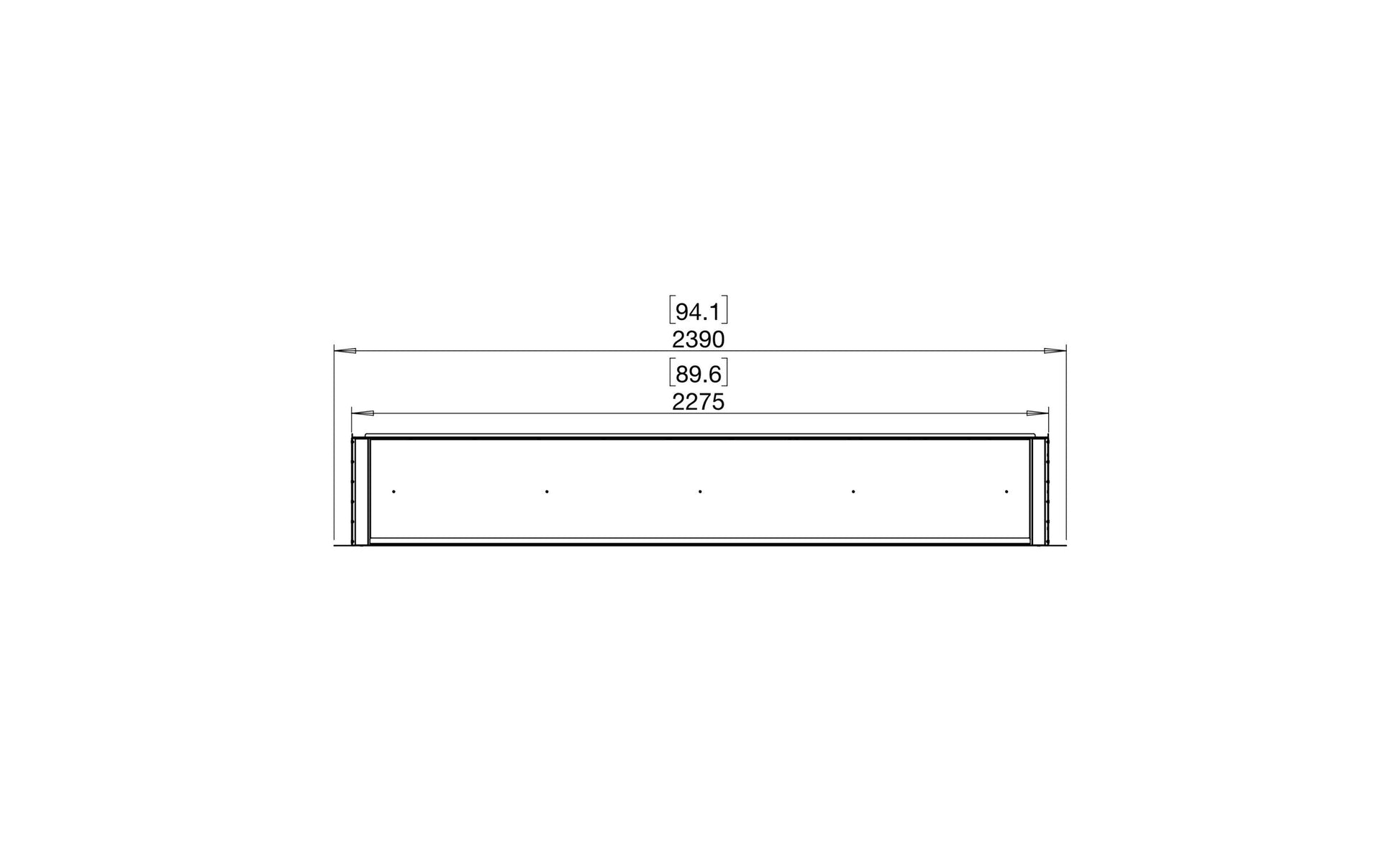 EcoSmart Fire Flex 86SS Fireplace Insert dimensions drawing