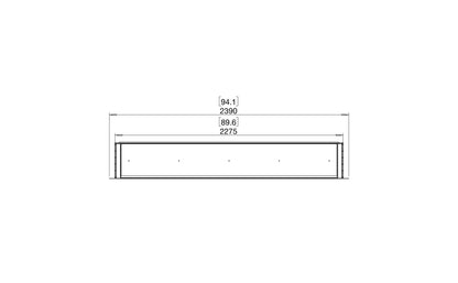 EcoSmart Fire Flex 86SS Fireplace Insert dimensions drawing