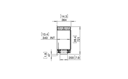 EcoSmart Fire Flex 42SS Fireplace Insert dimensions drawing