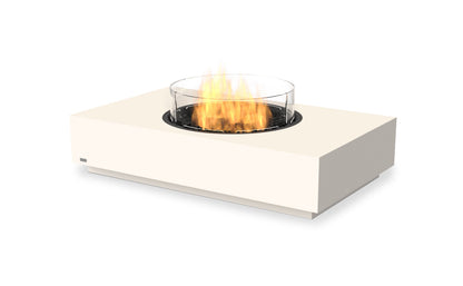 EcoSmart Fire Martini 50 Fire Pit Table, Centred Circular Flame, Concrete or Teak, Bioethanol or Gas Bone