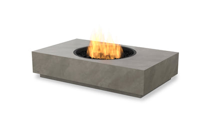 EcoSmart Fire Martini 50 Fire Pit Table, Centred Circular Flame, Concrete or Teak, Bioethanol or Gas Natural