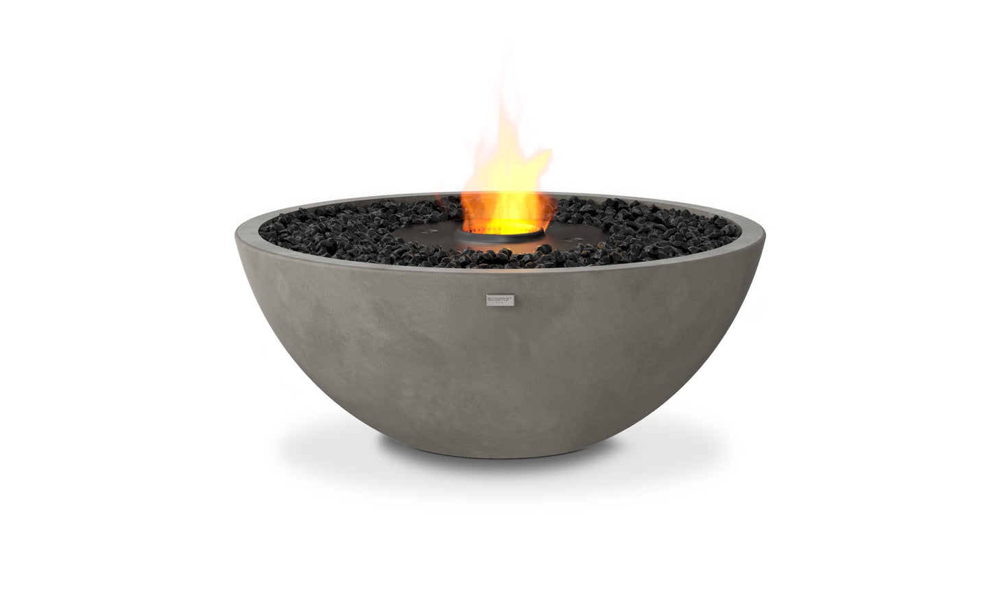 EcoSmart Fire Mix 850 Round Fire Pit Bowl, 85cm, Concrete, Outdoor, Bioethanol Natural