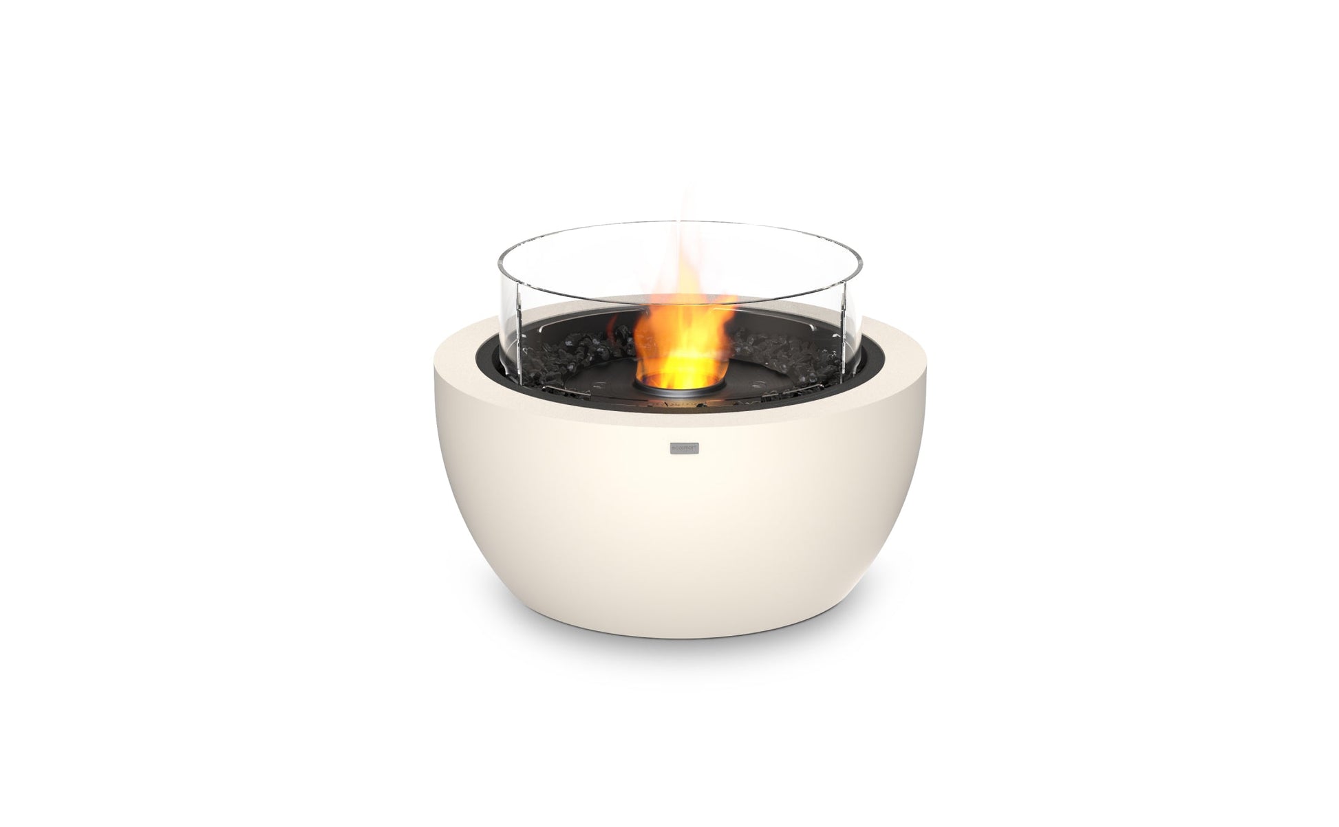 EcoSmart Fire Pod 30 Round Fire Bowl, 76cm, Concrete, Indoor and Outdoor, Bioethanol or Gas Bone