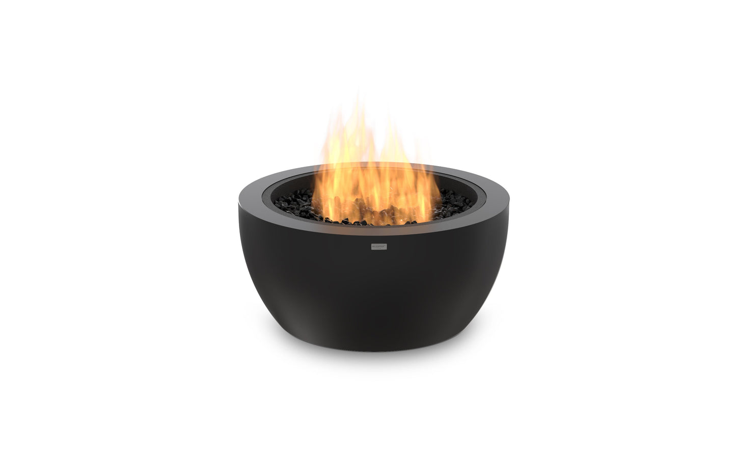 EcoSmart Fire Pod 30 Round Fire Bowl, 76cm, Concrete, Indoor and Outdoor, Bioethanol or Gas Graphite