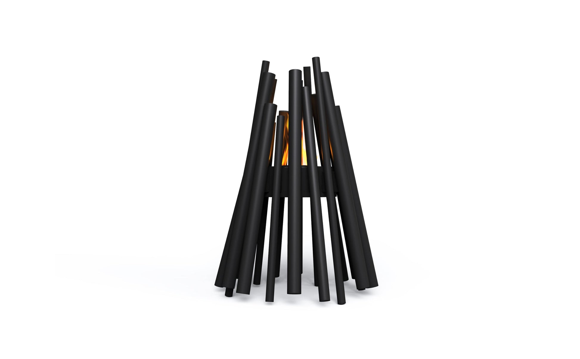 EcoSmart Fire Stix Sculptural Portable Fire Pit, Stainless Steel or Black, Bioethanol Black