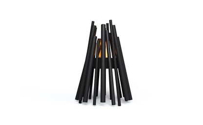 EcoSmart Fire Stix Sculptural Portable Fire Pit, Stainless Steel or Black, Bioethanol Black