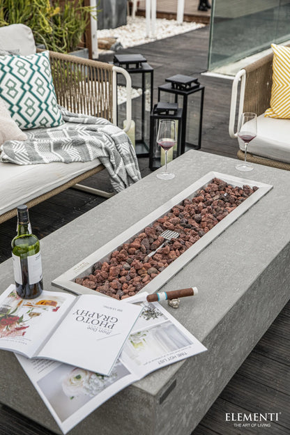Elementi Kingsale Gas Fire Pit Table | Light Grey