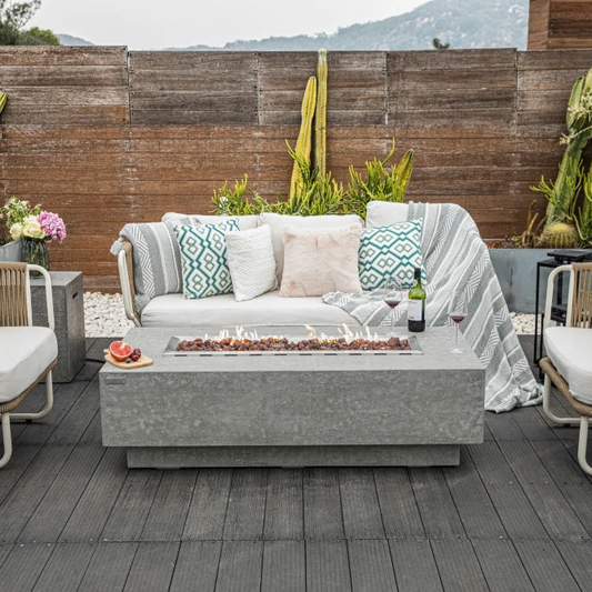 Elementi Kingsale Gas Fire Pit Table | Light Grey