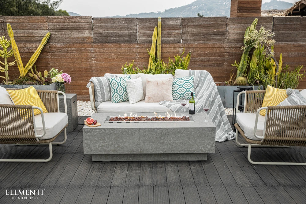 Elementi Kingsale Gas Fire Pit Table | Light Grey