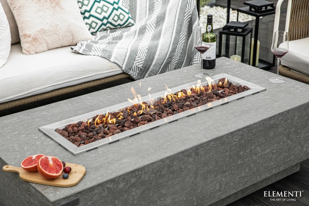 Elementi Kingsale Gas Fire Pit Table | Light Grey