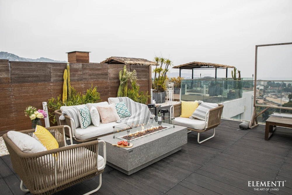 Elementi Kingsale Gas Fire Pit Table | Light Grey