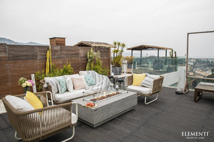 Elementi Kingsale Gas Fire Pit Table | Light Grey