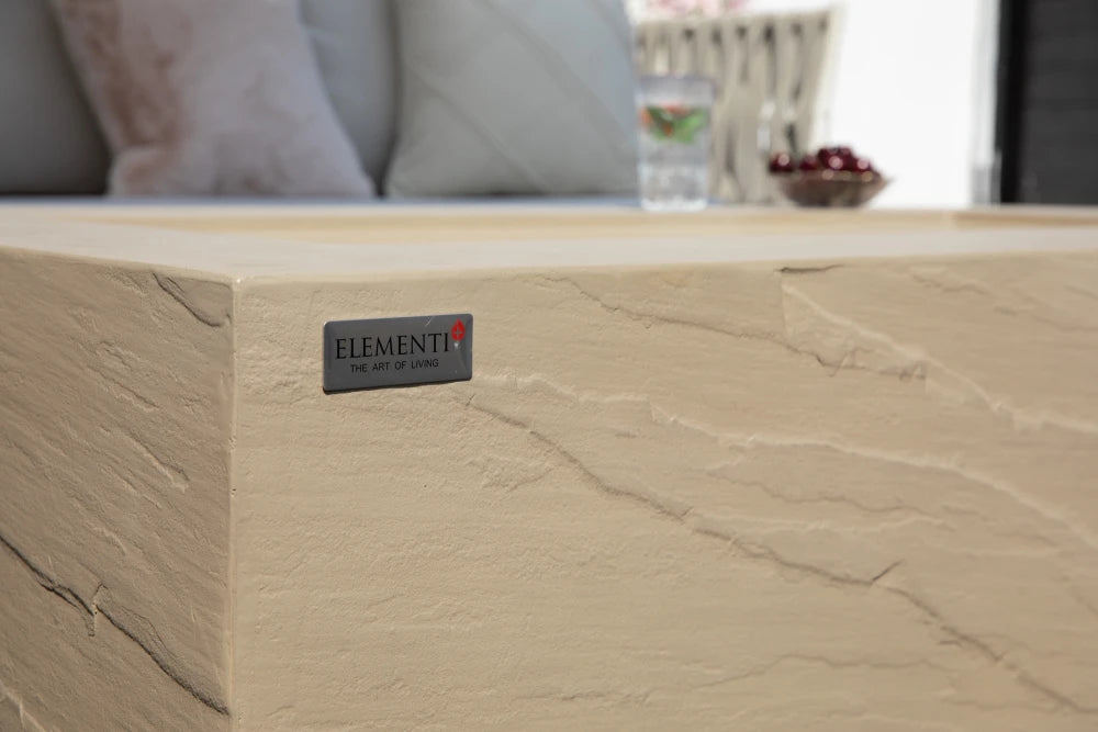 Elementi Colorado Gas Fire Pit Table | Sunlight Yellow