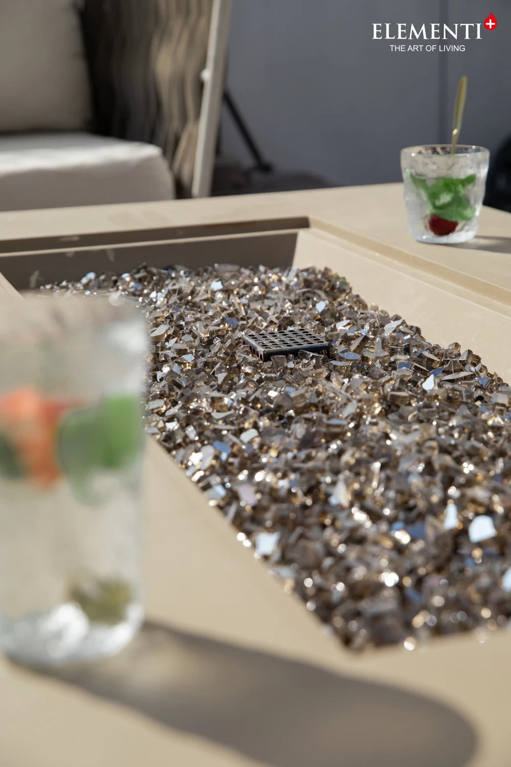 Elementi Colorado Gas Fire Pit Table | Sunlight Yellow