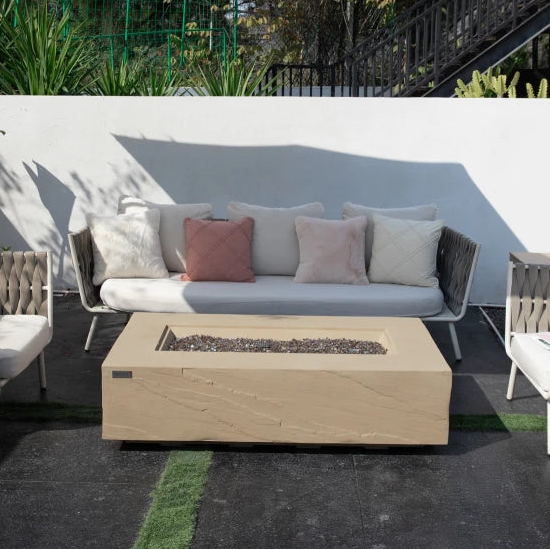 Elementi Colorado Gas Fire Pit Table | Sunlight Yellow