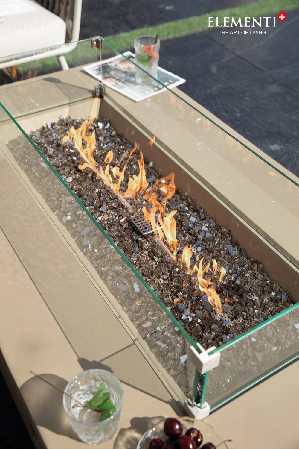 Elementi Colorado Gas Fire Pit Table | Sunlight Yellow