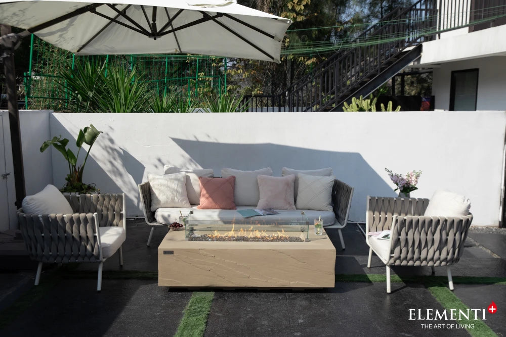 Elementi Colorado Gas Fire Pit Table | Sunlight Yellow