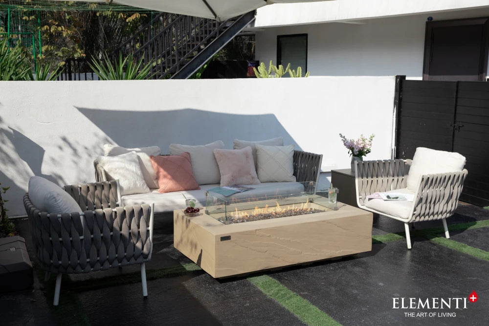 Elementi Colorado Gas Fire Pit Table | Sunlight Yellow