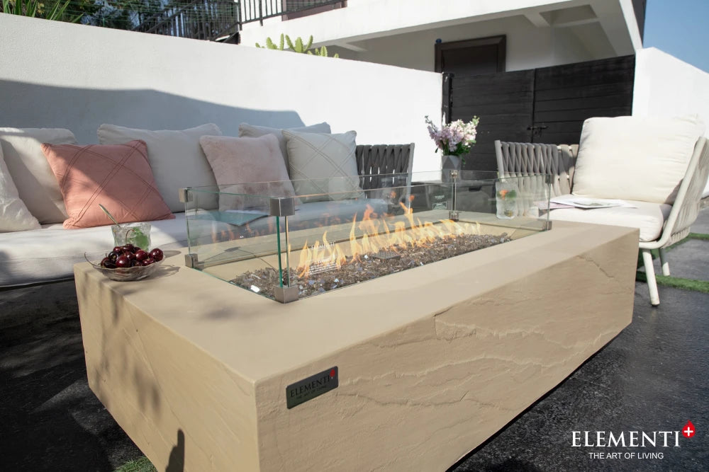 Elementi Colorado Gas Fire Pit Table | Sunlight Yellow