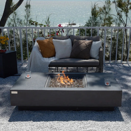 Elementi Cannes Gas Fire Pit Table | Dark Grey