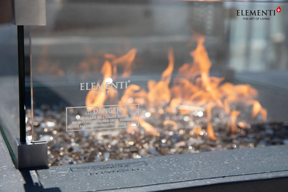 Elementi Cannes Gas Fire Pit Table | Dark Grey