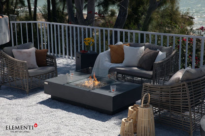 Elementi Cannes Gas Fire Pit Table | Dark Grey