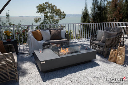Elementi Cannes Gas Fire Pit Table | Dark Grey
