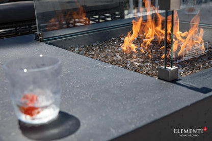 Elementi Cannes Gas Fire Pit Table | Dark Grey